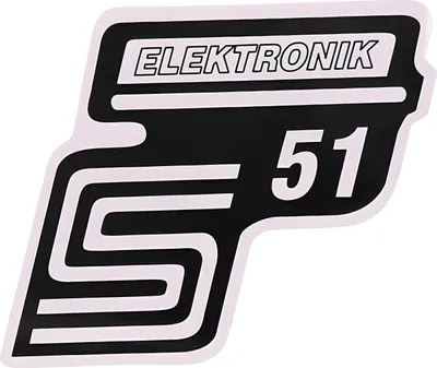 Zdjęcie produktu dla Napis S51 folia elektroniczna / naklejka neonowa żółta dla Simson S51