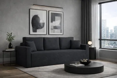 Image de Canapé moderne ZOOM avec fonction sommeil gris foncé