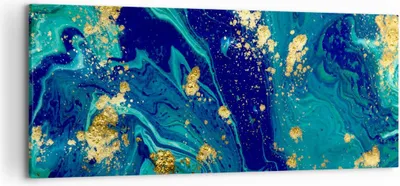 Produktbild von Bild auf Leinwand - Leinwandbild - Abstraktion modern - 120x50cm - Wand Bild - Wanddeko - Leinwanddruck - Bilder - Kunstdruck - Wanddekoration - Leinwand bilder - Wandkunst - AB120x50-3831