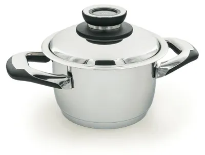 Kochtopf 1,8 l mit Deckel & Thermometer, Edelstahl 18/10, Induktion