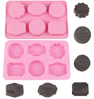 Silikonformen 2er-Set für Seife, Kerzen & Süßigkeiten, BPA-frei