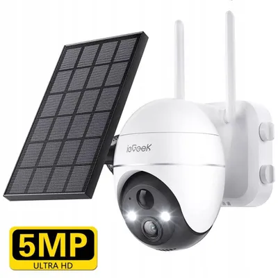 Produktbild von ieGeek Überwachungskamera Außen Schwenkbar 5MP Solar WLAN