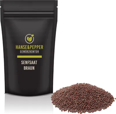 Produktbild von 1kg Senfsaat braun ganz Senfkörner Sehr Aromatisch Spitzenqualität - Taste Line Serie