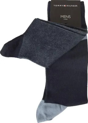 Obrázek produktu pro Pánské ponožky TH TOMMY HILFIGER 2 páry různých bavlněných ponožek s nízkým kufrem článek 701218577 SOCKS 2 PIECES, 004 Navy, T 43 - 46 / US 10 - 12 / EU 43 - 46 / UK 9 - 11, Bavlna 62%,Polyamide 36%,Elastane 2%