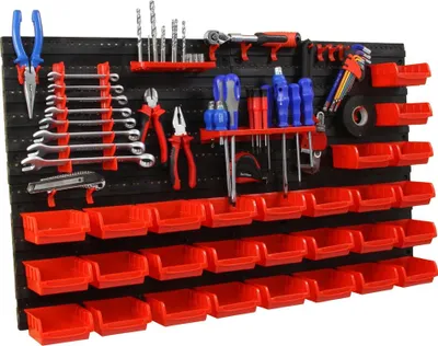 Obrázek produktu pro MAR-POL Závěsný organizér/držák 95x54,5 cm, sada 46 ks M66630