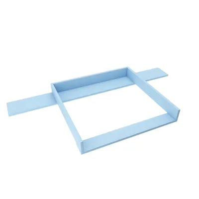 Obrázok produktu pre prebaľovací pult regalik s hornou doskou pre komodu Hemnes od IKEA, Prebaľovací pult pre komodu 50x160 cm, Odnímateľná horná doska prebaľovacej jednotky, Rovné predné panely, Modrá