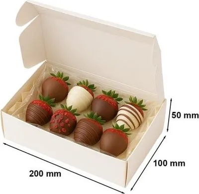Produktbild von Laminierte Geschenkbox 200 x 100 x 50 mm, weiß F427