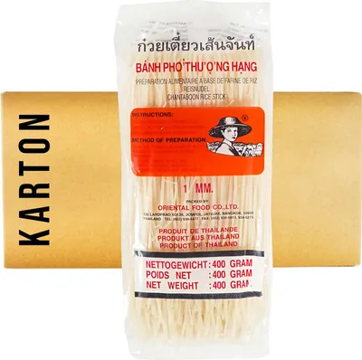 Produktbild von 34x400g Farmer 1mm Reisbandnudel Banh Pho