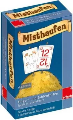 Produktbild von Lernspielkarten Misthaufen: Zahlen & Mengen bis 20 lernen mit Fingerdarstellung, 100 Karten