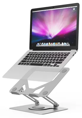 Produktbild von Laptopständer Notebookständer Laptop Halterung - 360° drehbar - Aluminium - 11 bis 17 Zoll - Schwarz