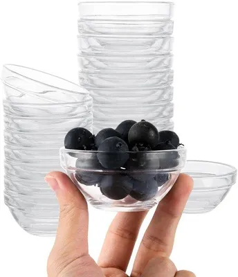 Obrázek produktu pro Skleněné mini misky na svačinu – vhodné do myčky – 7,5 cm – misky na tapas a dezerty