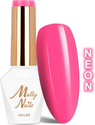 Image de Molly Nails Neons Candy Pink Vernis à ongles hybride sans HEMA/DiHEMA, 8 g, n° 75