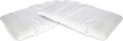 Produktbild von Talamo Italia 2er-Set Kissen für das Bett, 100% Italy, Abnehmbares Seifen-Kissen aus perforiertem Memory-Schaum, hypoallergen und atmungsaktiv, 70x39xh10 cm
