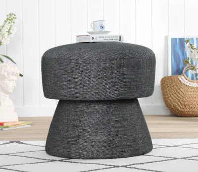 Immagine prodotto di Hanah Home, Endor 7458, pouf, 50% COTONE / 50% LINO, grigio scuro, 48 x 48 x 45 cm