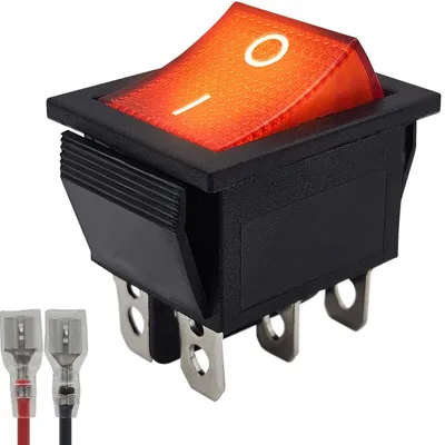 Produktbild von ProRide Wippschalter KCD4-202 ON/OFF 3-polig 250V/16A Rot LED mit Anschlusskabel