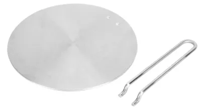 Wärmeverteilerplatte Edelstahl 24 cm für Induktionsherd