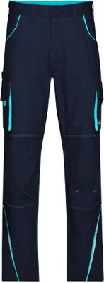 Produktbild von Workwear Pants - COLOR - navy/turquoise, Gr. 60