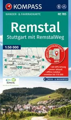Produktbild von KOMPASS Wanderkarte 785 Remstal, Stuttgart, mit RemstalWeg 1:50.000