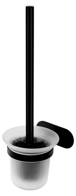 Produktbild von Toilettenbürstenhalter ohne Bohren - Halterung für Klobürste (Edelstahl Schwarz)