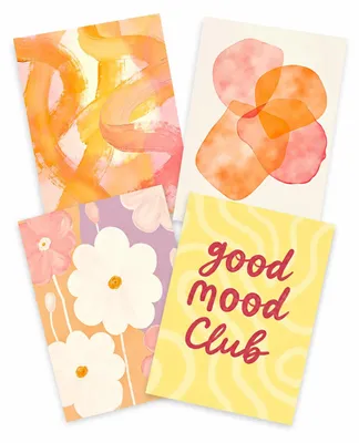 4 Pastell-Wandposter 30x40 cm, Dopamin-Dekoration