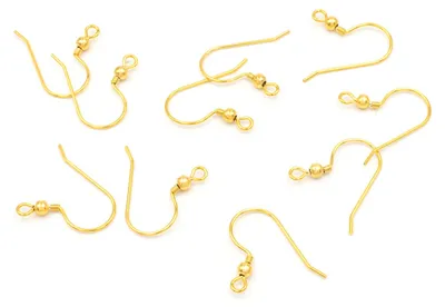 Produktbild von Vintageparts Ohrhaken 316 Edelstahl 18K Goldbeschichtung 10 Stück