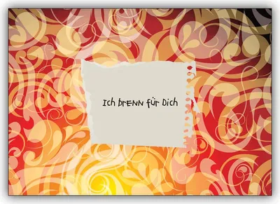 Produktbild von Schöne Valentinskarte, Liebeskarte: Ich brenn für Dich