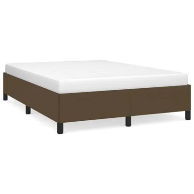 Produktbild von vidaXL Bettgestell ohne Matratze Dunkelbraun 140x200 cm Stoff