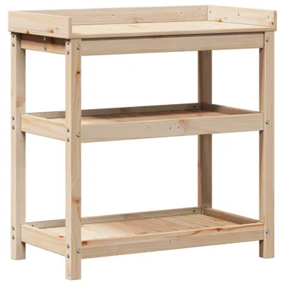 Produktbild von Pflanztisch mit Ablagen 82,5x45x86,5 cm Massivholz Kiefer