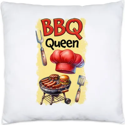 Produktbild von BBQ Queen Grillmeisterin Schürze und Grill lustiger Grill Humor Kissen inkl. Füllung