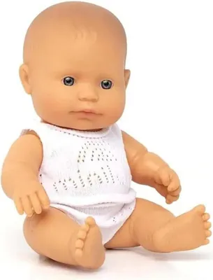 Zdjęcie produktu dla Miniland lalka europejska dziewczynka 21 cm - Lalka edukacyjna
