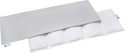 Produktbild von Medi Partners Kirschkernkissen 60x20cm 800g 100% Baumwolle Waffle 5 kammern Körnerkissen groß Öko Natur Wärmekissen Kältetherapie abnehmbarer Bezug (Grau)