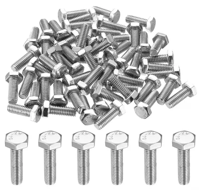 Image de Vis à tête hexagonale M6 x 20 mm, en acier zingué, boîte de 100 pièces