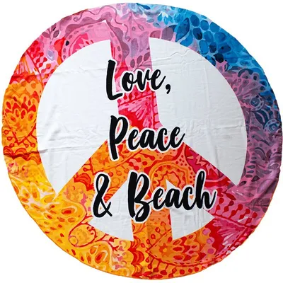 Produktbild von Mikrofaser-Strandtuch, Love, Peace & Beach