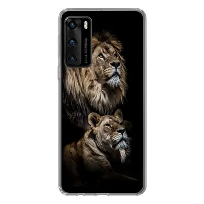 Produktbild von MuchoWow® Handyhülle Schutzhülle Hülle für Huawei P40 Löwe - Löwin - Porträt Silikon Softcase Handy Hülle - Handytasche