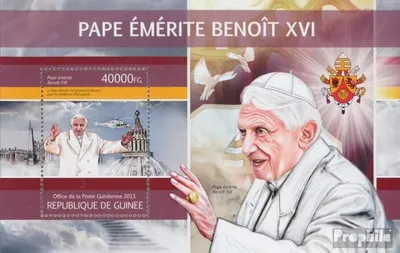 Produktbild von Briefmarken Guinea 2013 Mi Block 2216 (kompl. Ausgabe) postfrisch Papst Benedikt XVI