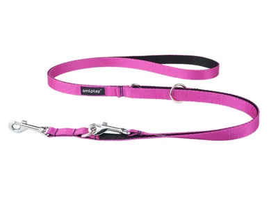 Produktbild von Verstellbare Hundeleine 6 in 1 TWIST, Rosa L Amiplay