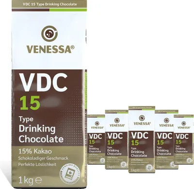 Produktbild von VENESSA VDC15 Instant Trinkschokolade 5 x 1kg Automatengeeignet 15% Kakaoanteil