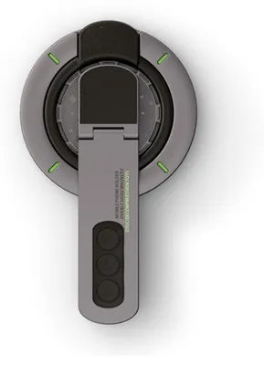 Productafbeelding van Magnetische telefoonhouder met ring, 360° draaibaar, ABS, 10 cm, voor op het bureau, zwart
