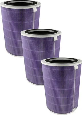 Produktbild von vhbw 3x Luftilter kompatibel mit Proscenic A 9 Luftreiniger - Kombifilter Vorfilter + HEPA(H13) + Aktivkohle + Silberionenfilter