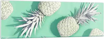 Produktbild von Bilder auf glas - Ananas Obst Saft - 160x50cm - Glasbilder - Wandbilder - Kunstdruck - zum Aufhängen bereit - Wanddekoration aus Glas - Glas Bilder - Wandbild auf Glas - Einteilig - GAB160x50-4040