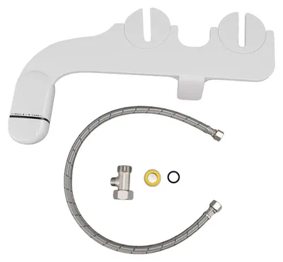 Image de Rehausseur de WC avec bidet 9/16 pouces et 15/16 pouces à pression d'eau réglable, rehausseur de siège de WC avec bidet