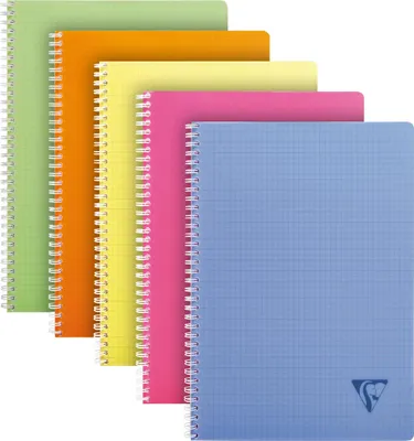 Produktbild von Clairefontaine 5x Notizheft DIN A4, 90 Blatt 90g kariert sortiert 328126C
