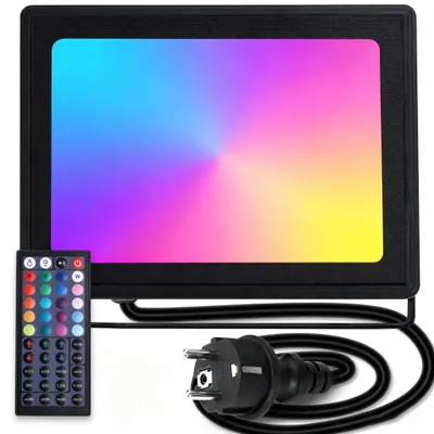 LED-Außenstrahler 50W RGB Flutlicht mit Fernbedienung IP65