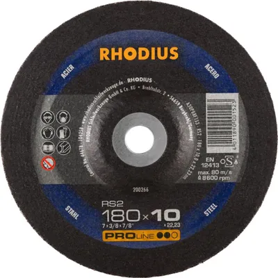 Immagine prodotto di Rhodius 200266 Grinding disc Diameter 180 mm Bore diameter 22.23 mm Steel 1 pc(s)