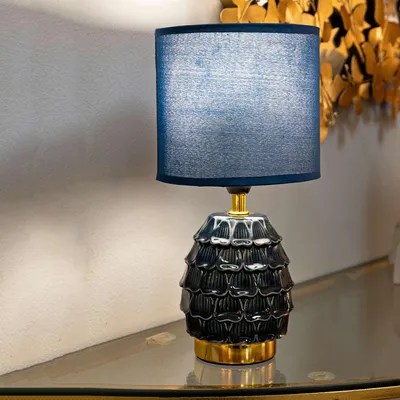 Immagine prodotto di Talkee - Lampada da Tavolo, blu, Necessaria 1 Lampadina