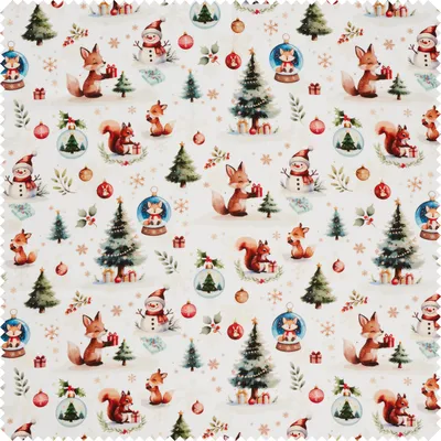 Produktbild von Baumwoll-Stoff "Snowys Winterzauber", 150 cm breit, Meterware