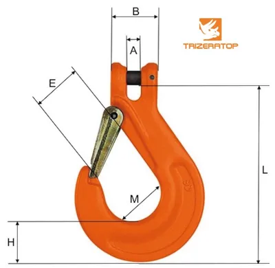 Produktbild von Lasthaken, Gabelkopfhaken Klasse 8 - 10 mm, Tragkraft 3150 kg