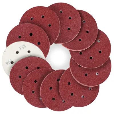 Produktbild von Schleifpapier Set 45 Stück 150 mm Klett für Exzenterschleifer 6 Loch P60