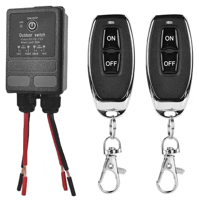 Produktbild von Fernbedienung Schalter, 12V Funkschalter DC12V72V 30A Relais Fernschalter, 1003000m Lange Range Funkschalter mit Fernbedienung für Garagentore, Motorräder, Diebstahlalarm, Leitplanke
