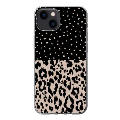 Produktbild von MuchoWow® Handyhülle Schutzhülle Hülle für iPhone 13 mini Panther Druck - Tiere - Design Silikon Softcase Handy Hülle - Softcase